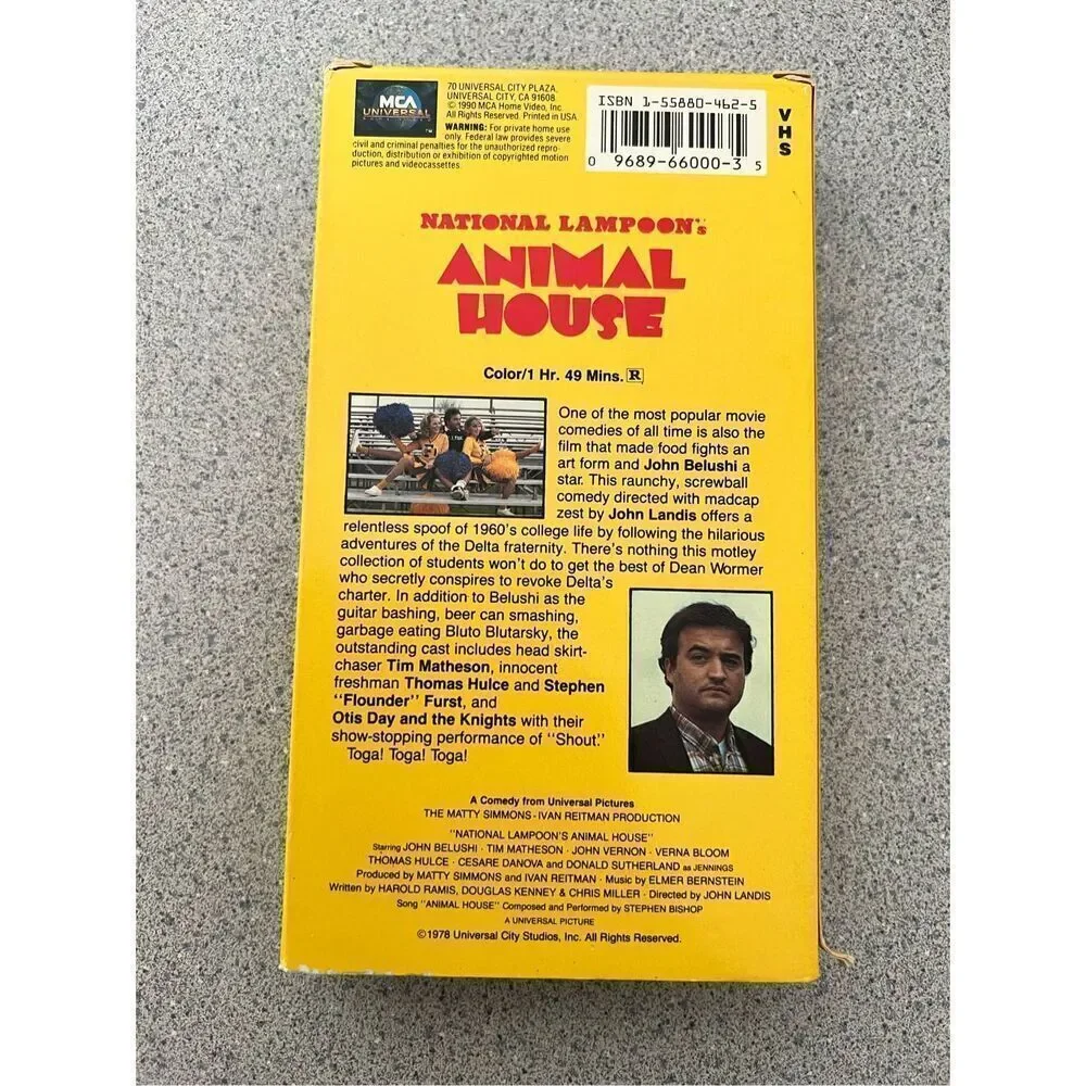 National Lampoon’s Animal House 1990 VHS video cassette movie